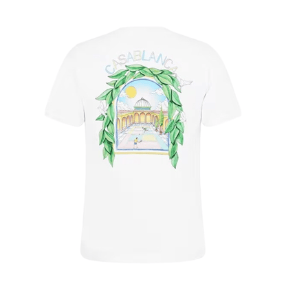 Casablanca L'Arche De Tennis T-Shirt 'White' — XXS — Side View
