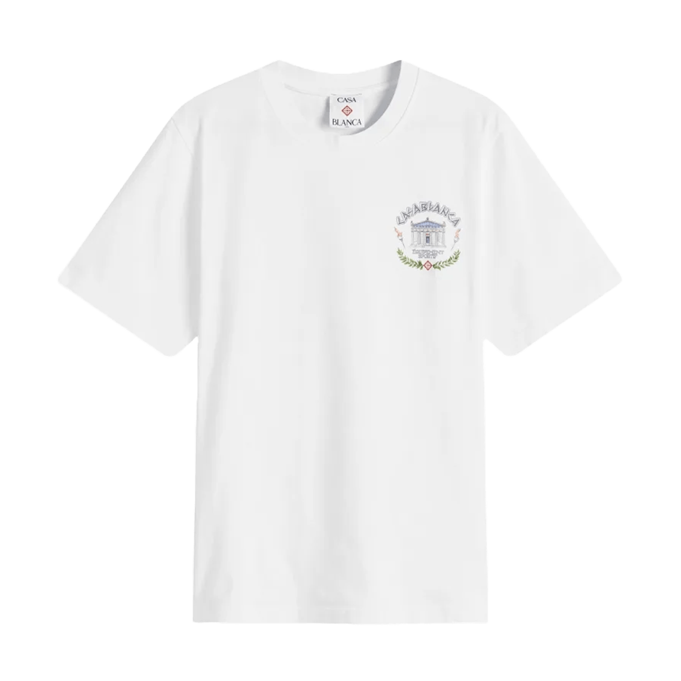 Casablanca Le Temple Du Sport T-Shirt 'White' — XXS — Front View