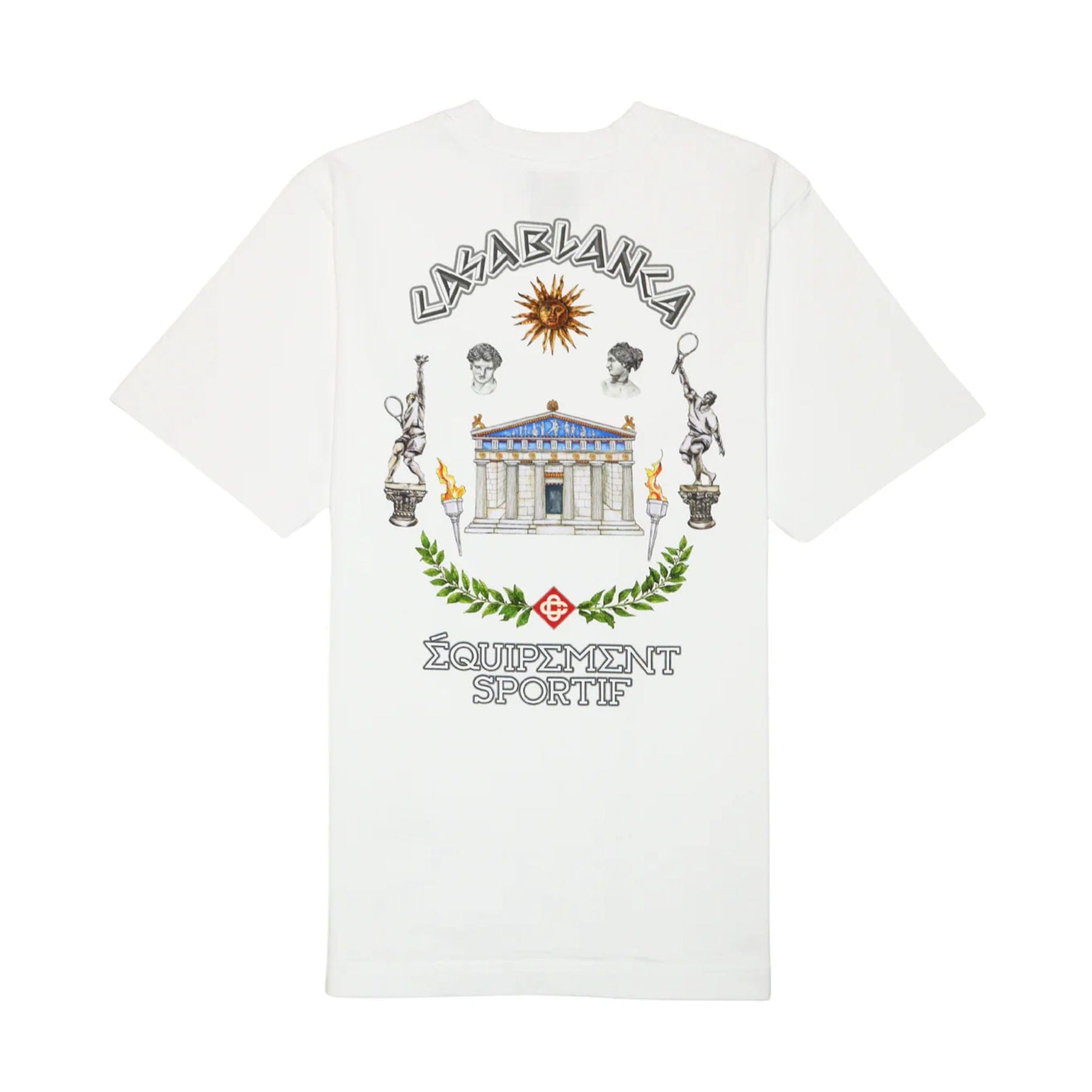 Casablanca Le Temple Du Sport T-Shirt 'White' — XXS — Side View