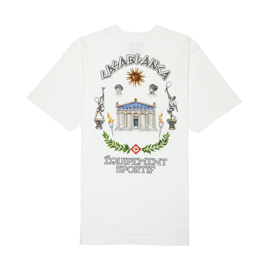 Casablanca Le Temple Du Sport T-Shirt 'White' — XXS — Side View