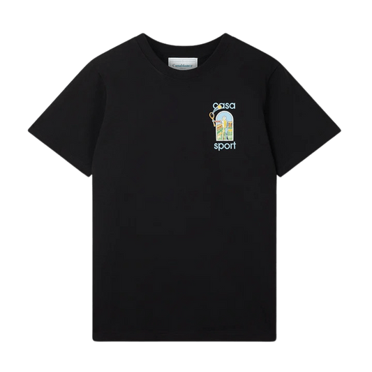 Casablanca La Jeu Colore Casa Sport T-Shirt 'Black' — XXS — Front View