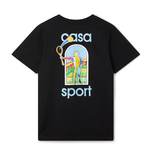 Casablanca La Jeu Colore Casa Sport T-Shirt 'Black' — XXS — Side View