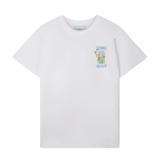 Casablanca La Jeu Colore Casa Sport T-Shirt 'White' — XXS — Front View