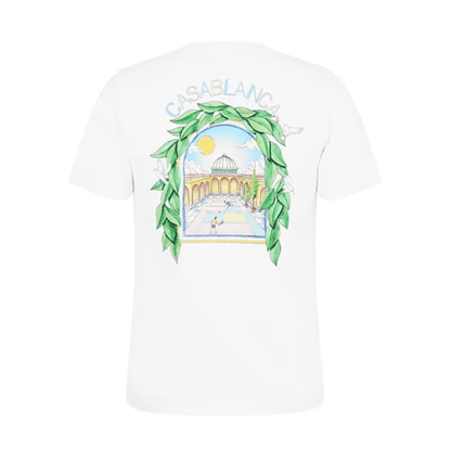 Casablanca L'Arche Tennis Club T-Shirt 'White' — XXS — Side View