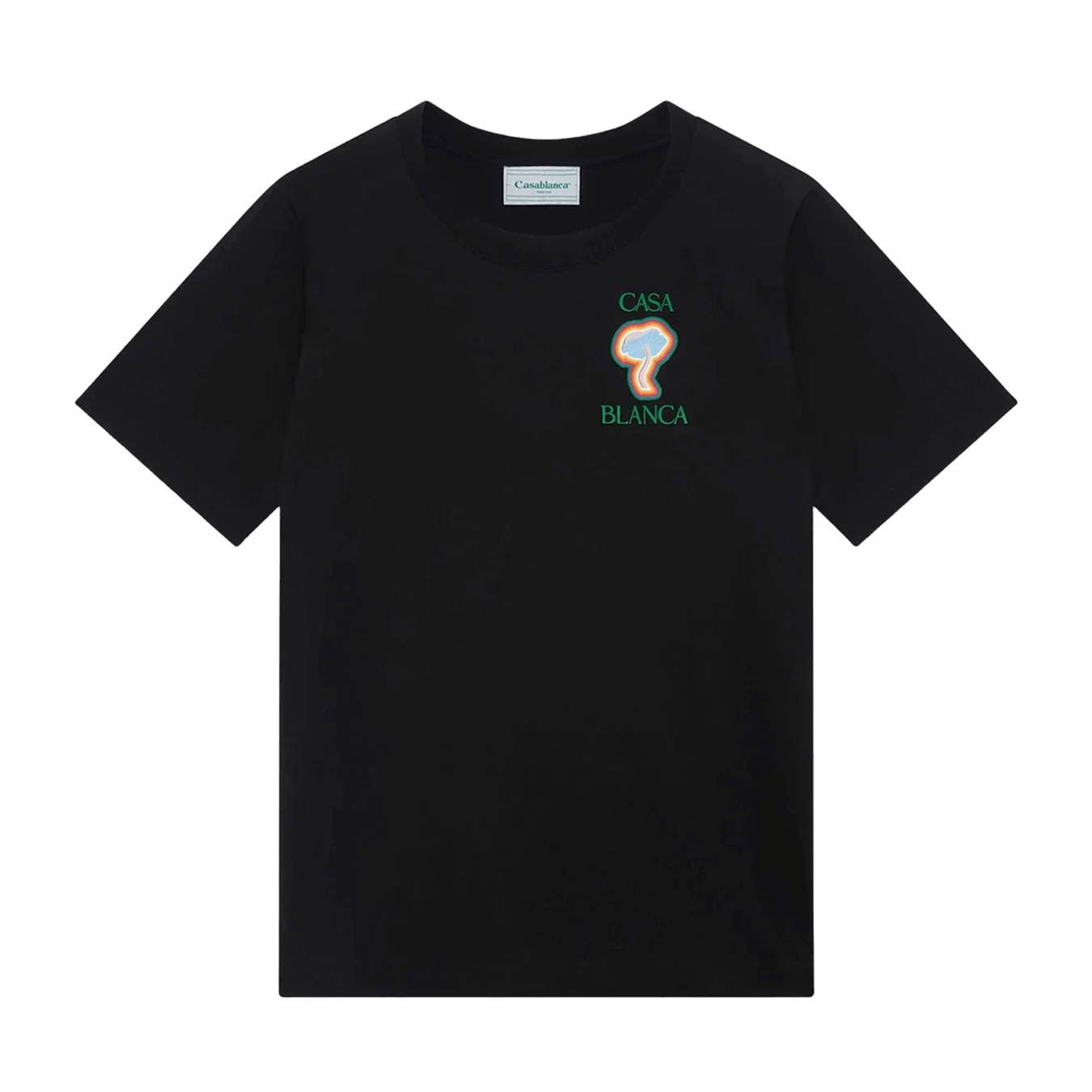 Casablanca Rainbow Mushroom T-Shirt 'Black' — XXS — Front View