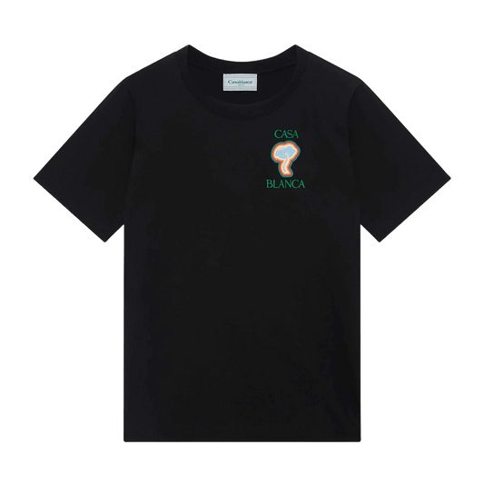 Casablanca Rainbow Mushroom T-Shirt 'Black' — XXS — Front View
