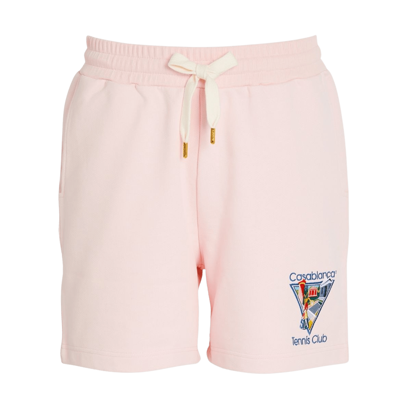 Casablanca Tennis Club Icon Sweatshorts 'Pink' — XXS — Front View