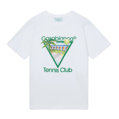 Casablanca Tennis Club Icon T-Shirt 'White' — XXS — Front View