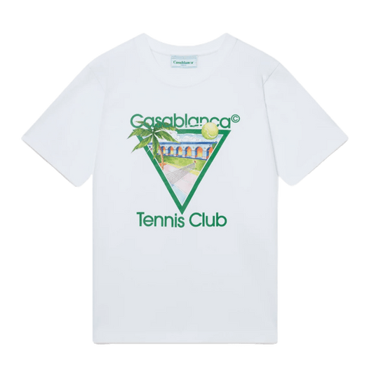 Casablanca Tennis Club Icon T-Shirt 'White' — XXS — Front View
