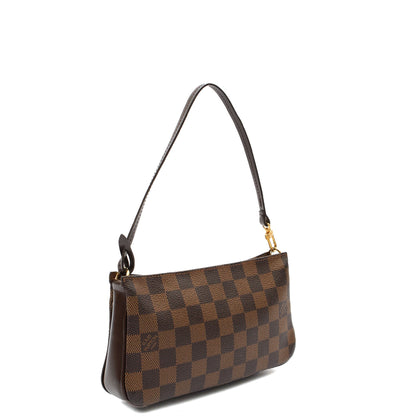 Louis Vuitton Mini Bag Pochette in Damier Ebene, Canvas — Side View