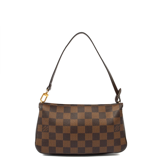 Louis Vuitton Mini Bag Pochette in Damier Ebene, Canvas — Front View