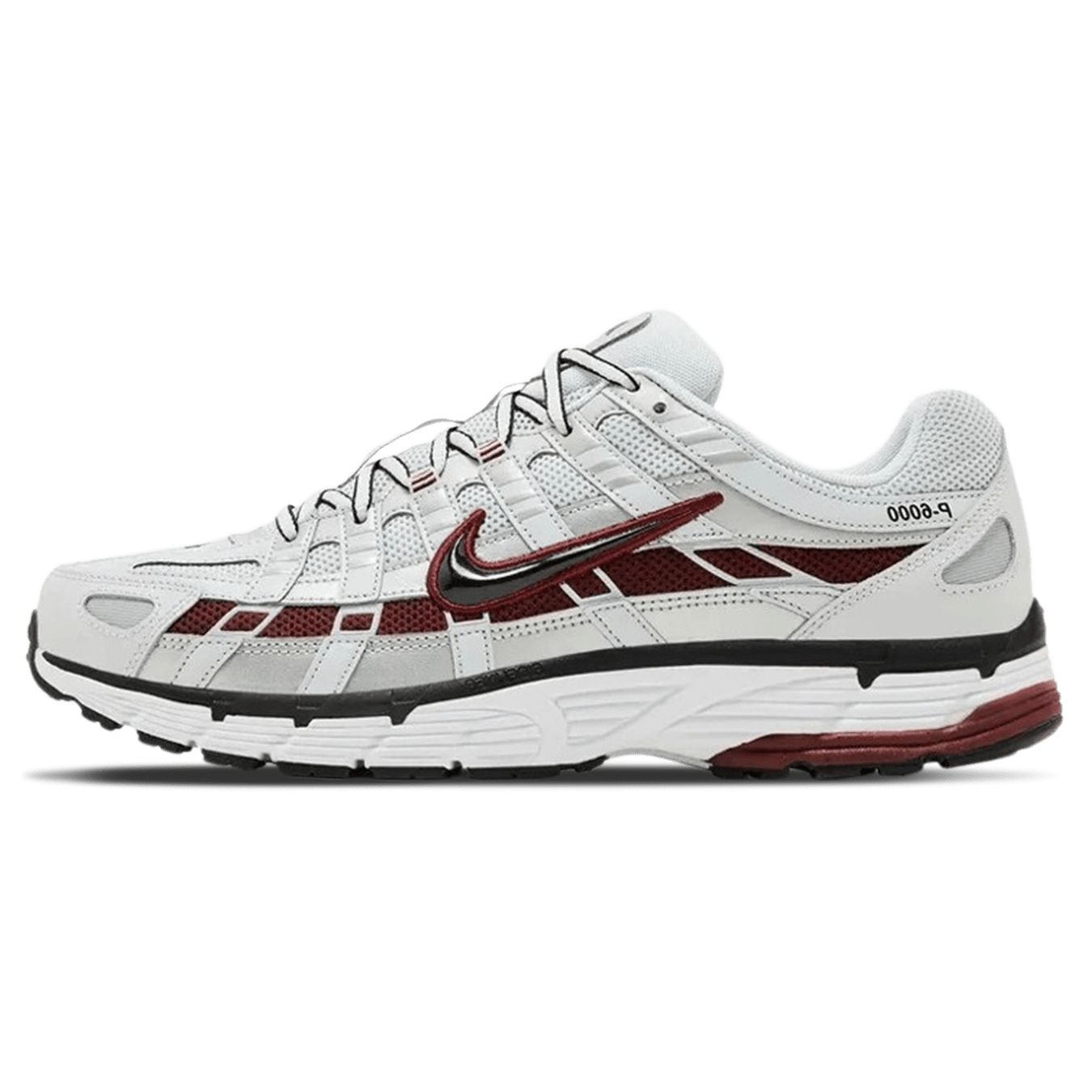 Nike P-6000 'Pure Platinum Team Red' — UK 3 | EU 35.5 | US 3.5 — Front View