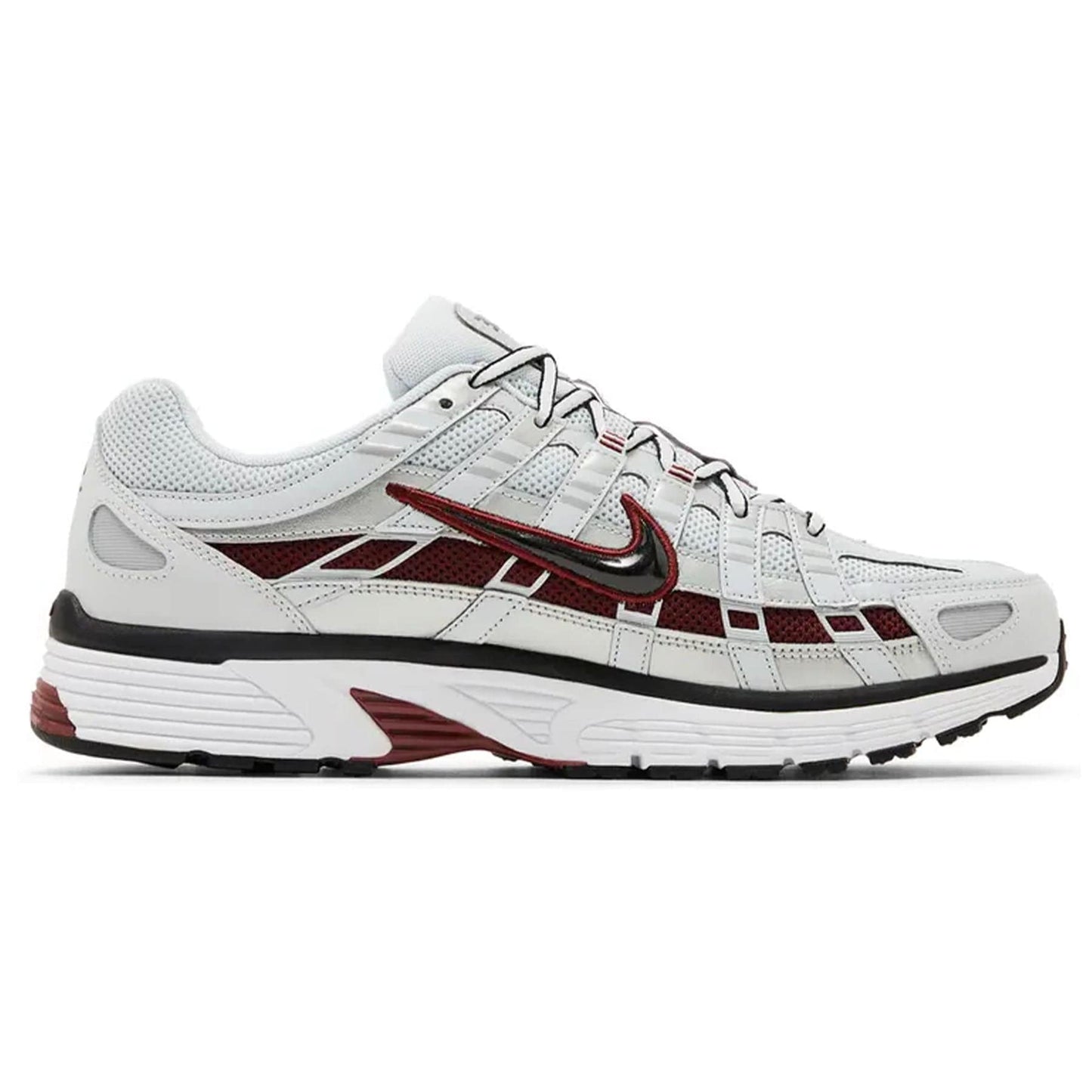 Nike P-6000 'Pure Platinum Team Red' — UK 3 | EU 35.5 | US 3.5 — Side View