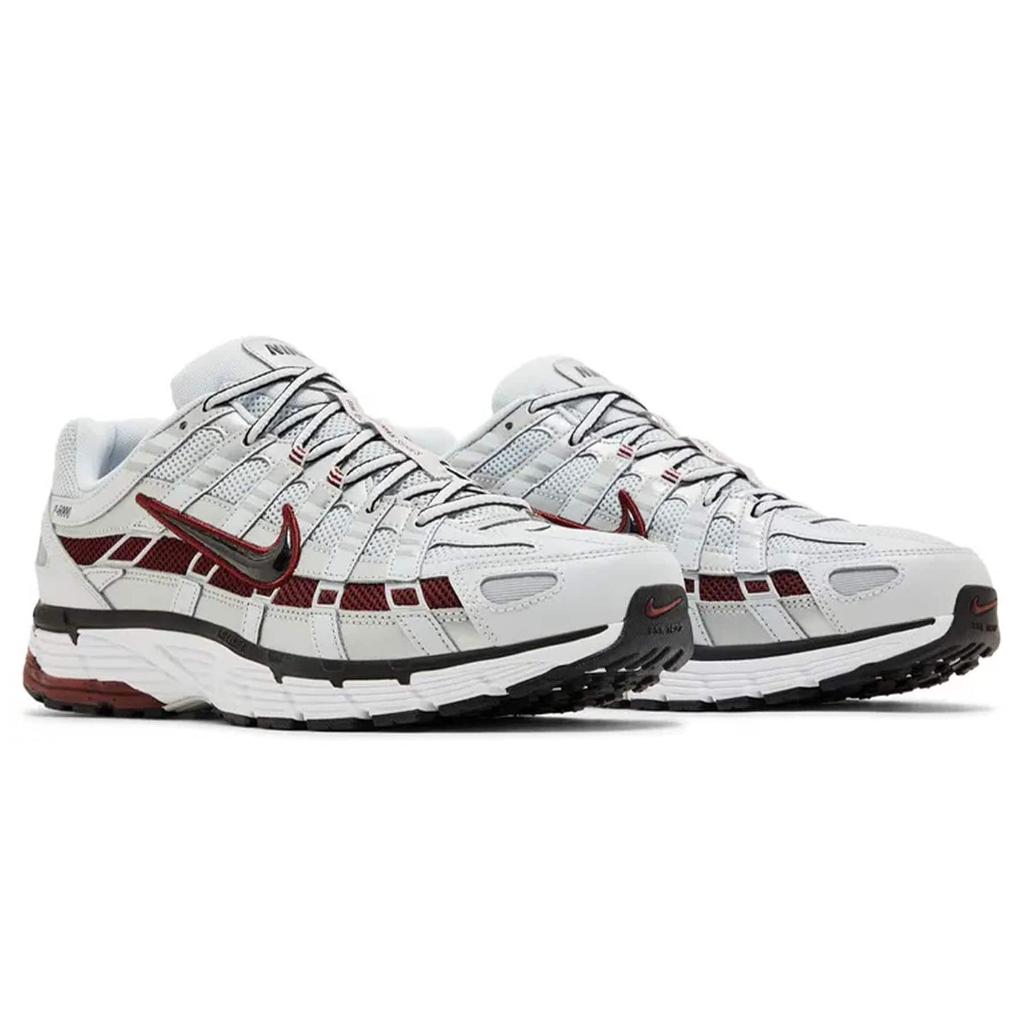 Nike P-6000 'Pure Platinum Team Red' — UK 3 | EU 35.5 | US 3.5 — Top View