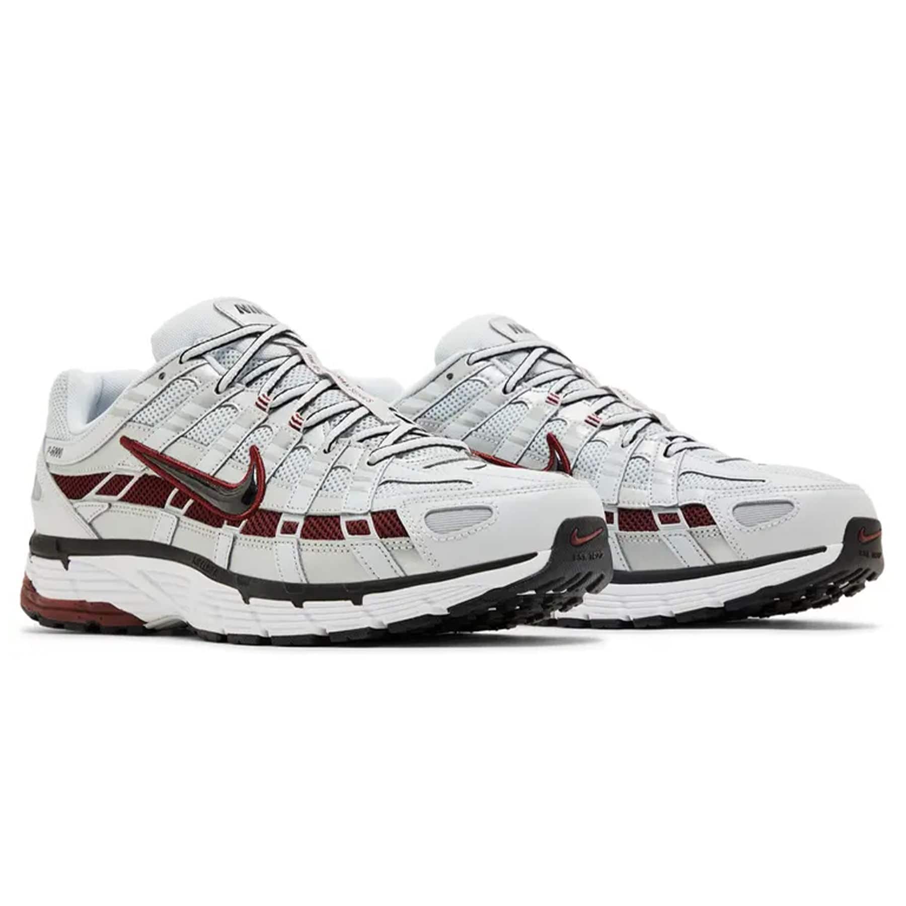 Nike P-6000 'Pure Platinum Team Red' — UK 3 | EU 35.5 | US 3.5 — Top View