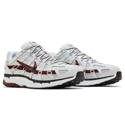 Nike P-6000 'Pure Platinum Team Red' — UK 3 | EU 35.5 | US 3.5 — Top View