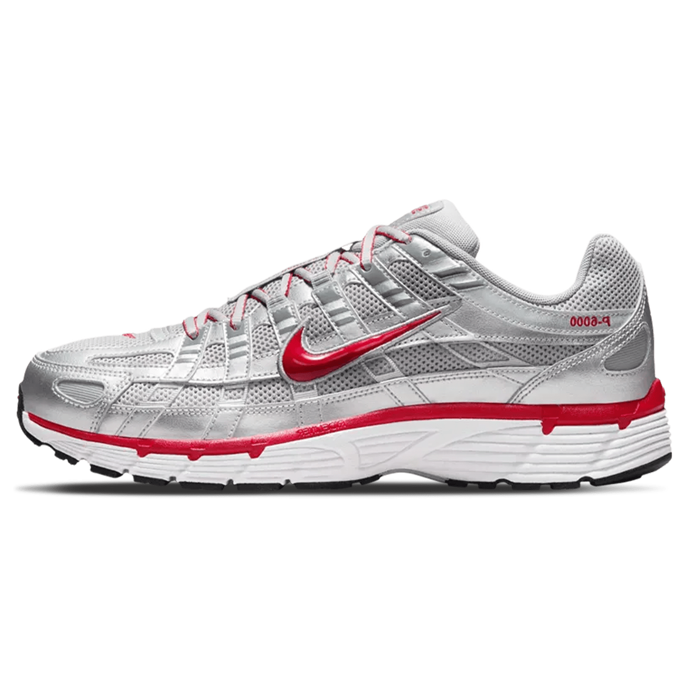 Nike P-6000 'Metallic Silver Gym Red' — UK 3 | EU 35.5 | US 3.5 — Front View
