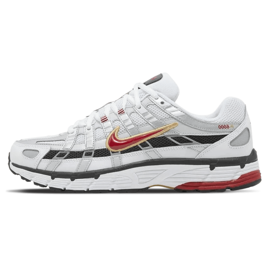 Nike P-6000 'Platinum Varsity Red' — UK 3 | EU 35.5 | US 3.5 — Front View