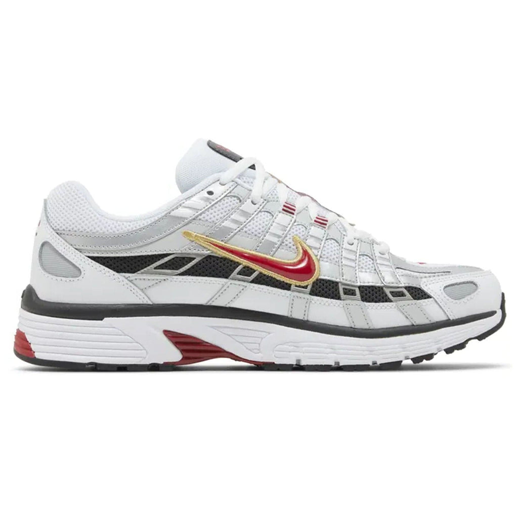 Nike P-6000 'Platinum Varsity Red' — UK 3 | EU 35.5 | US 3.5 — Side View