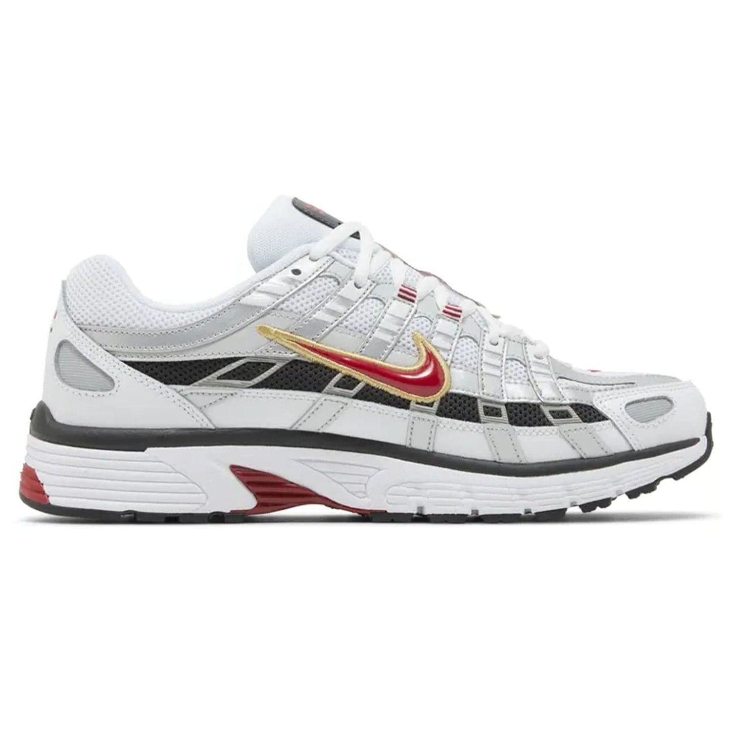 Nike P-6000 'Platinum Varsity Red' — UK 3 | EU 35.5 | US 3.5 — Side View