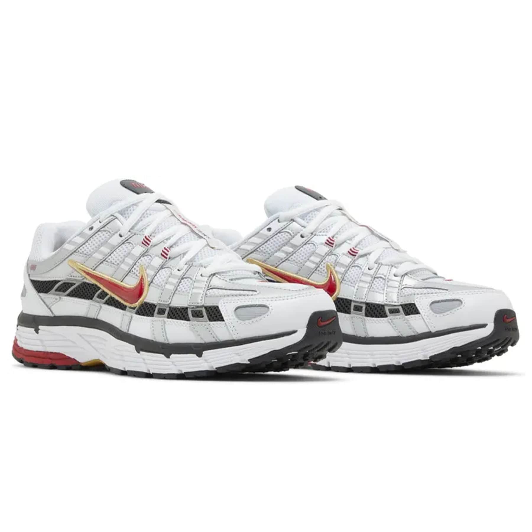 Nike P-6000 'Platinum Varsity Red' — UK 3 | EU 35.5 | US 3.5 — Back View