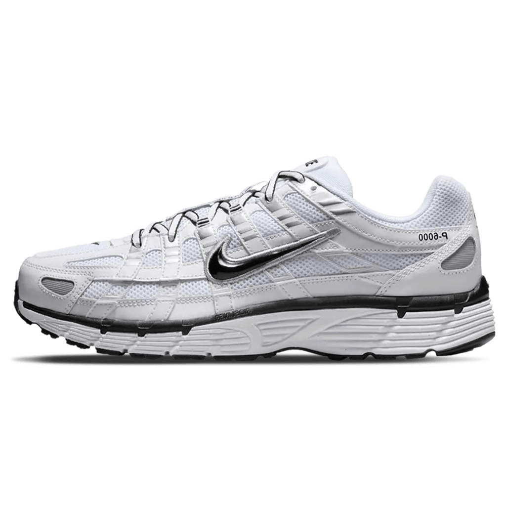 Nike P-6000 'White Metallic Silver Black' — UK 3 | EU 35.5 | US 3.5 — Front View