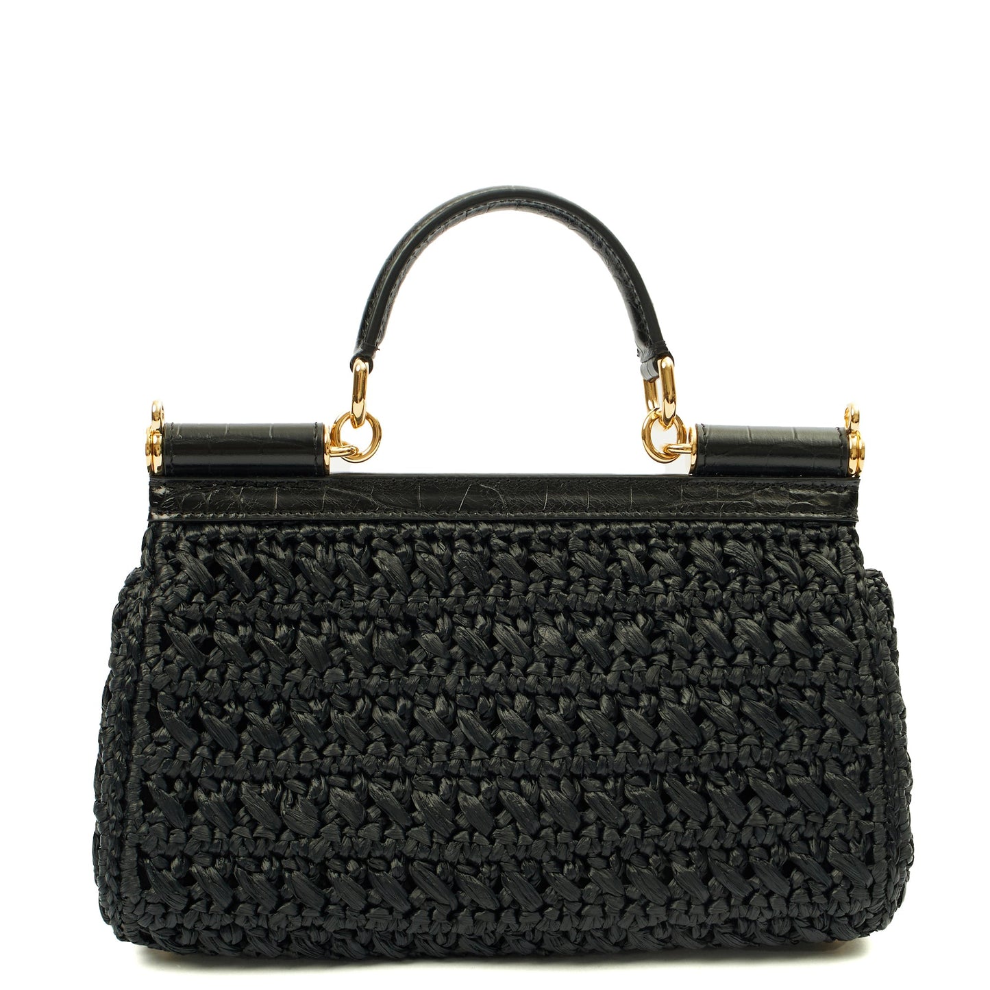 Dolce & Gabbana Top Handle Sicily - Small in Black, Other — Back View