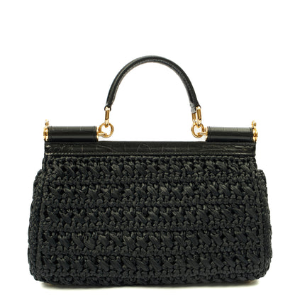 Dolce & Gabbana Top Handle Sicily - Small in Black, Other — Back View