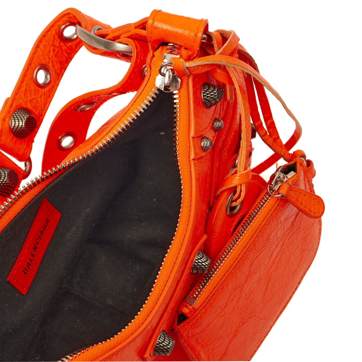 Balenciaga Shoulder Bag Le Cagole S in Orange, Leather — Alternate View 7