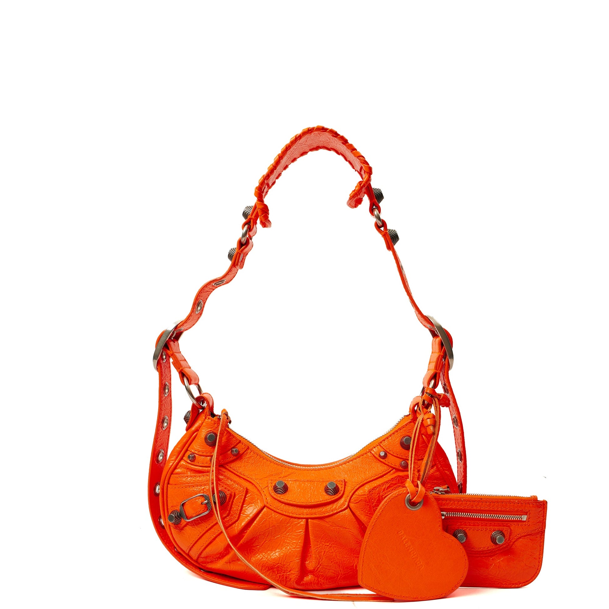 Balenciaga Shoulder Bag Le Cagole S in Orange, Leather — Alternate View 8