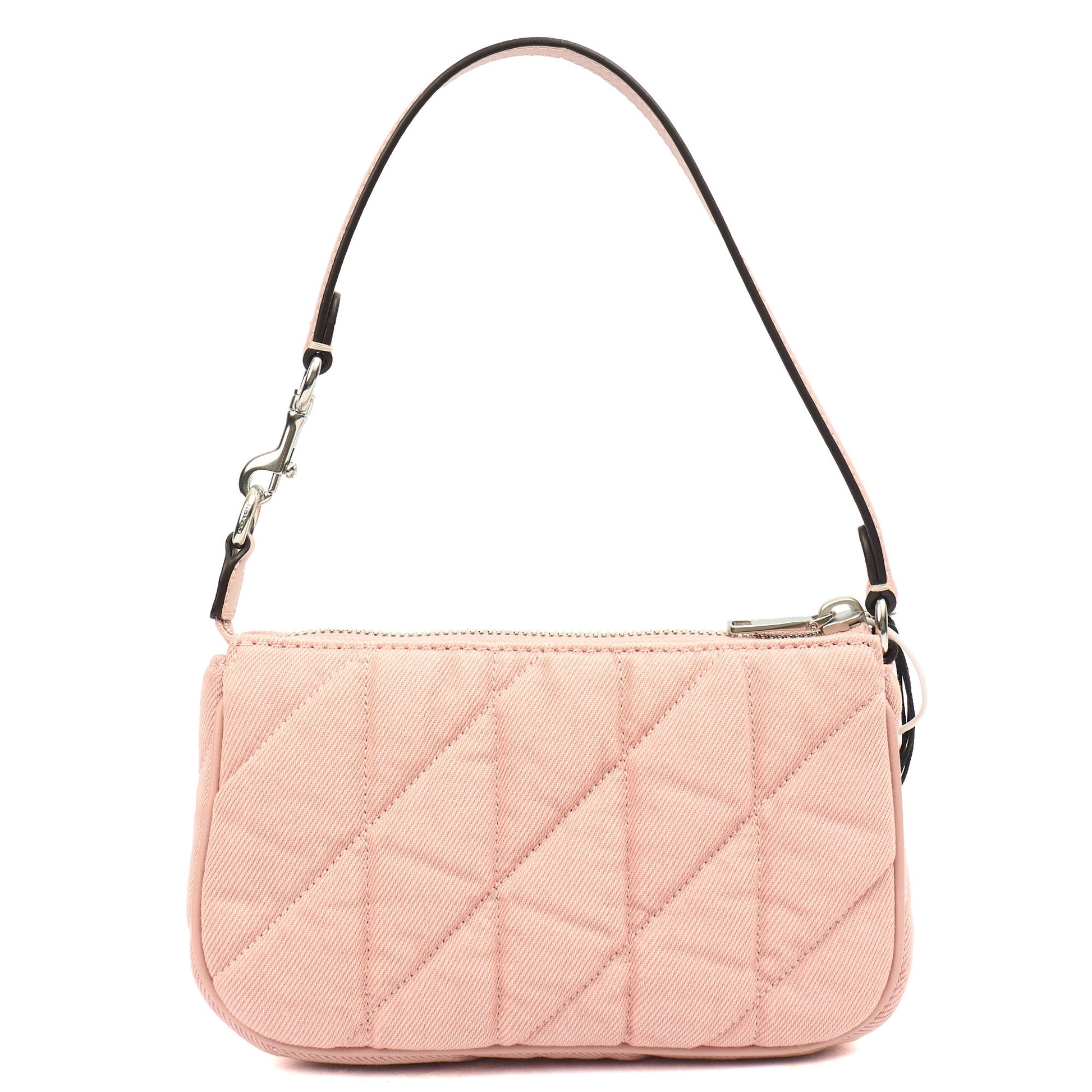 Coach Shoulder Bag Teri Shoulder Bag Woven in Pink, Fabric — Top View