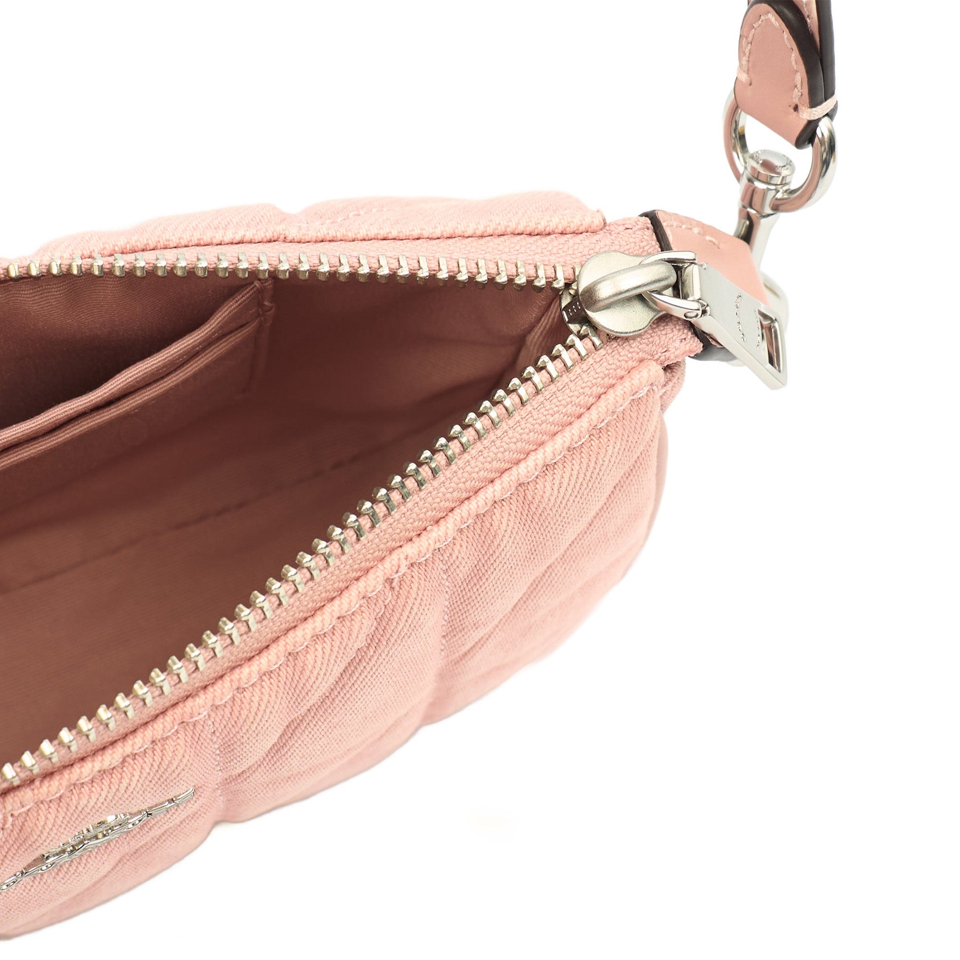Coach Shoulder Bag Teri Shoulder Bag Woven in Pink, Fabric — Lifestyle View