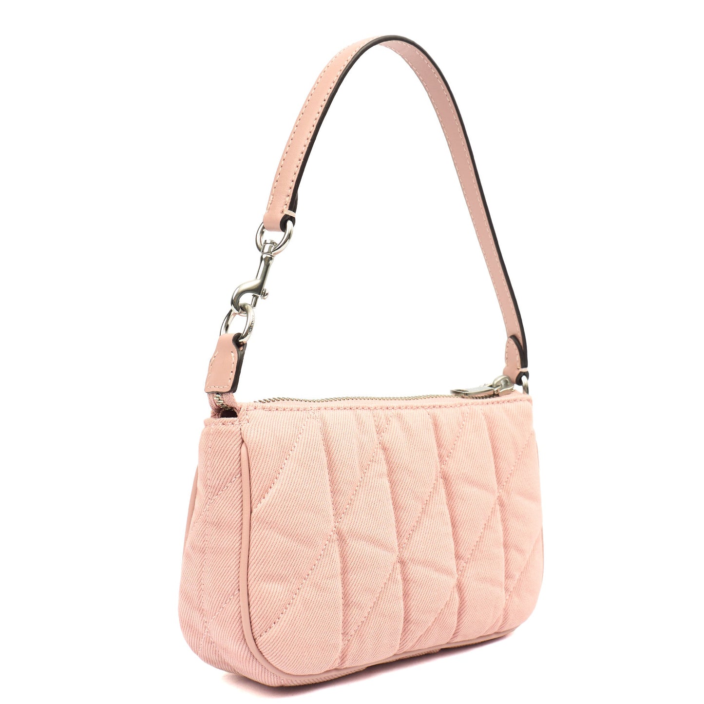Coach Shoulder Bag Teri Shoulder Bag Woven in Pink, Fabric — Back View