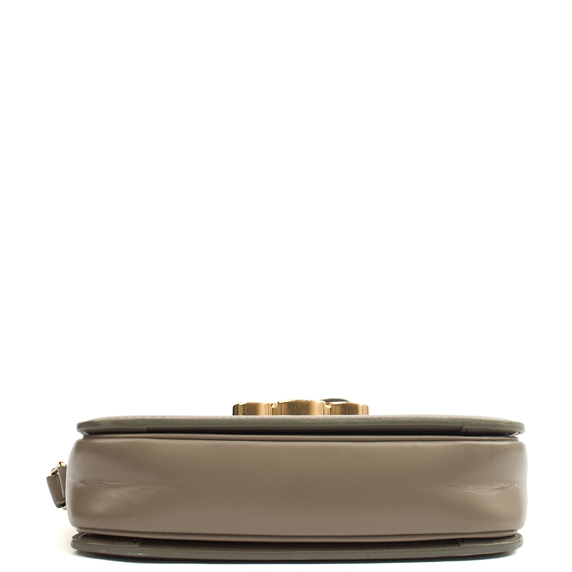Celine Cross Body Triomphe - Mini in Grey, Box Calfskin — Top View