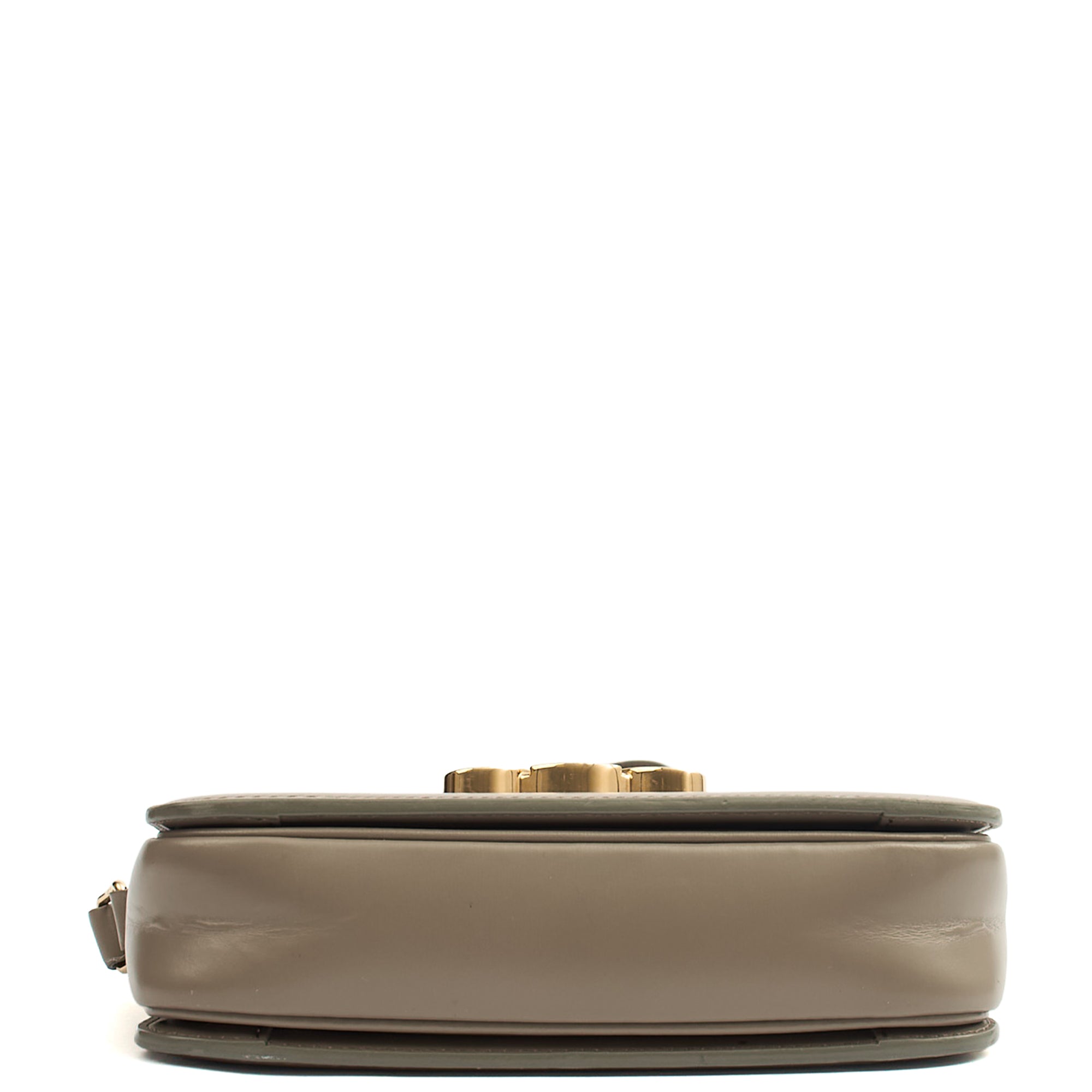 Celine Cross Body Triomphe - Mini in Grey, Box Calfskin — Top View