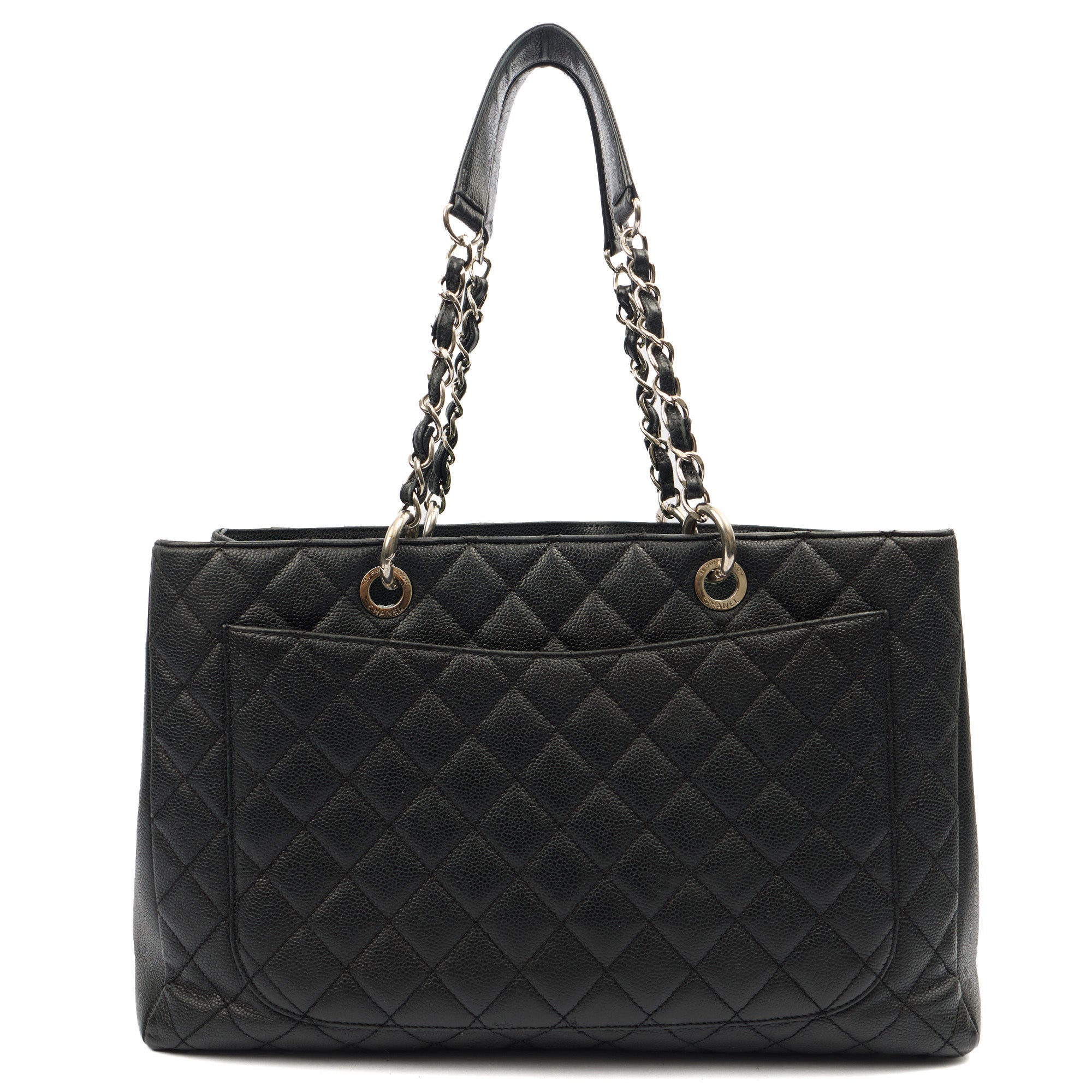 Chanel Tote Grand Shopping Tote XL in Black, Caviar Leather — Alternate View 21