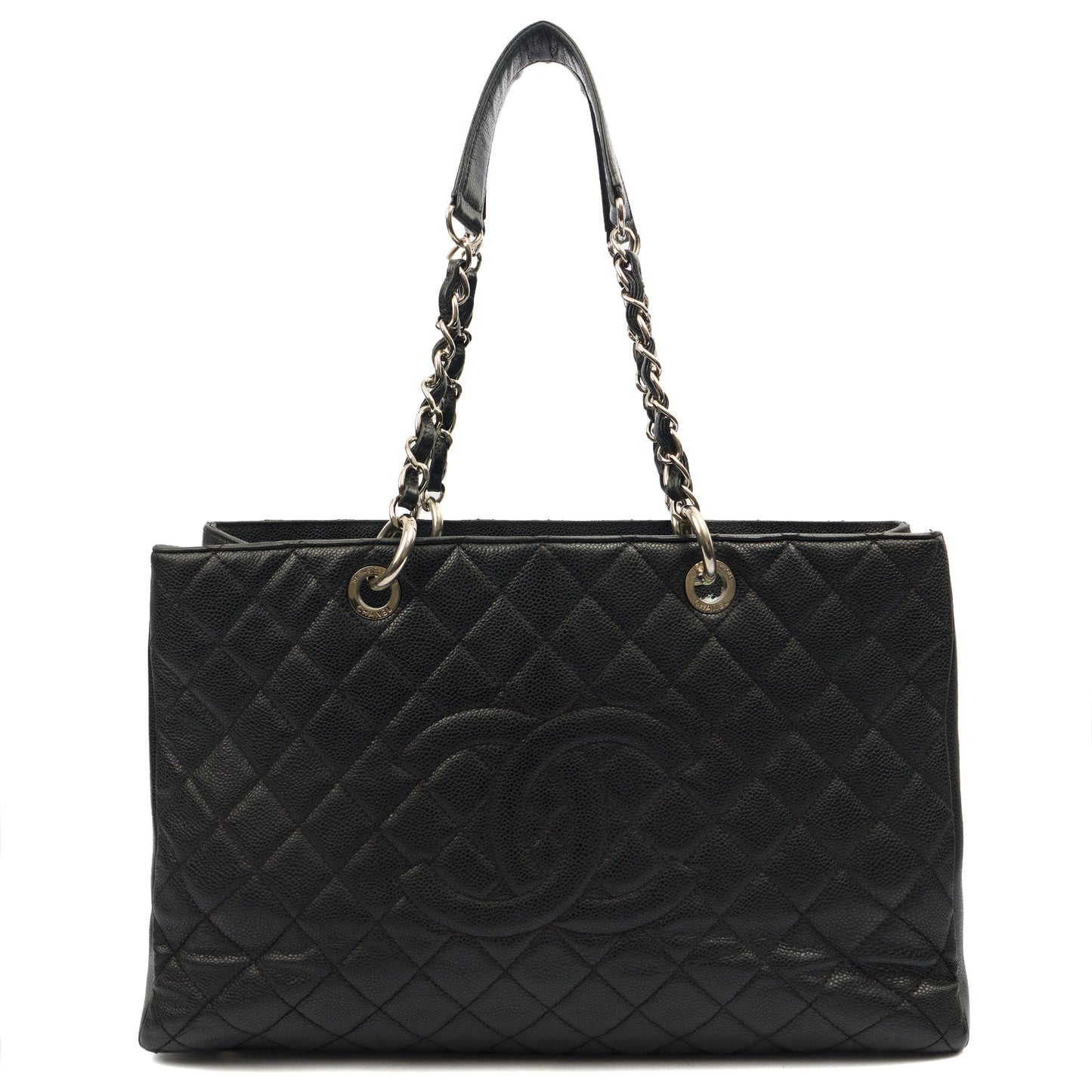 Chanel Tote Grand Shopping Tote XL in Black, Caviar Leather — Alternate View 19
