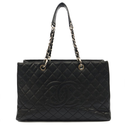Chanel Tote Grand Shopping Tote XL in Black, Caviar Leather — Alternate View 10