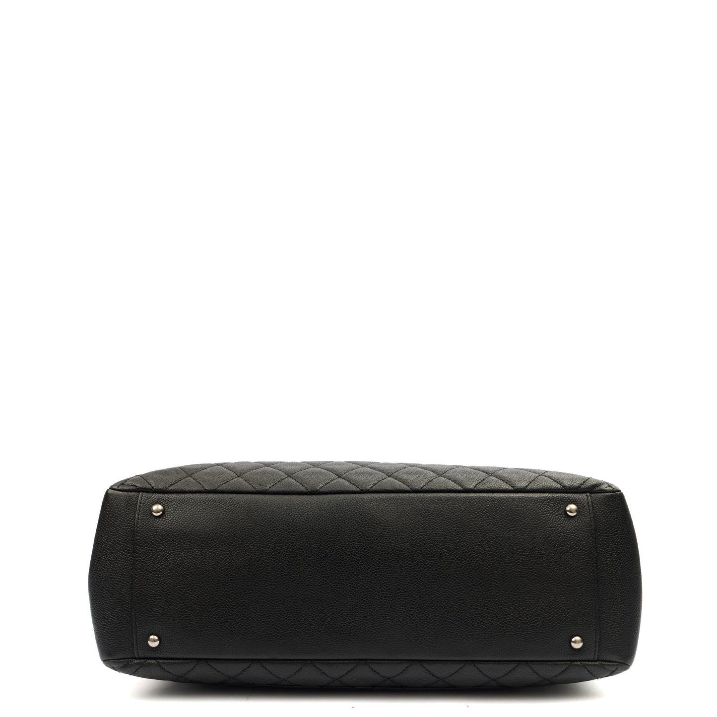 Chanel Tote Grand Shopping Tote XL in Black, Caviar Leather — Top View
