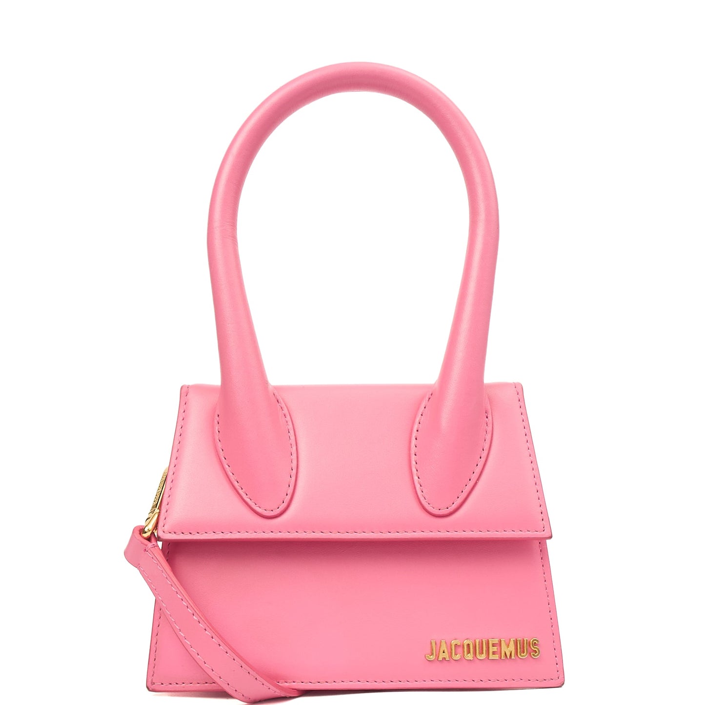 Jacquemus Top Handle Le Chiquito in Pink, Leather — Front View