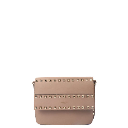 Valentino Cross Body Rockstud Camera Bag in Pink, Leather — Front View
