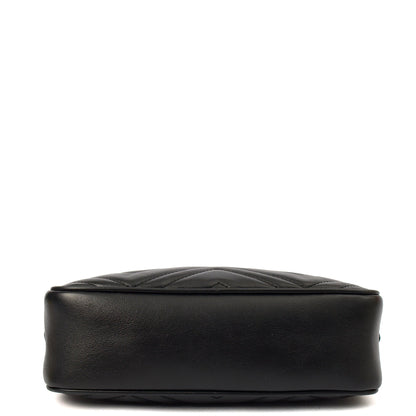 Gucci Cross Body Marmont Shoulder Bag - Small in Black, Leather — Detail View