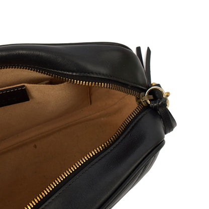 Gucci Cross Body Marmont Shoulder Bag - Small in Black, Leather — Alternate View 8