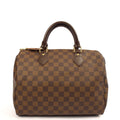 Louis Vuitton Top Handle Speedy 30 in Damier Ebene, Canvas — Front View