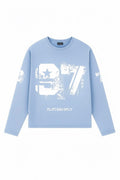 PLAYERS ONLY WASHED SKY BLUE DISTRESSED 97 JERSEY LONG SLEEVE — Small — Front View