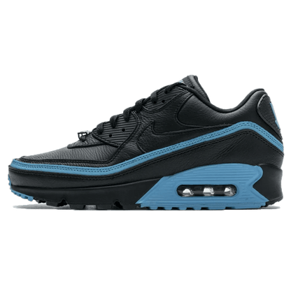 Undefeated x Nike Air Max 90 'Black Blue Fury' — UK 3 | EU 35.5 | US 3.5 — Front View
