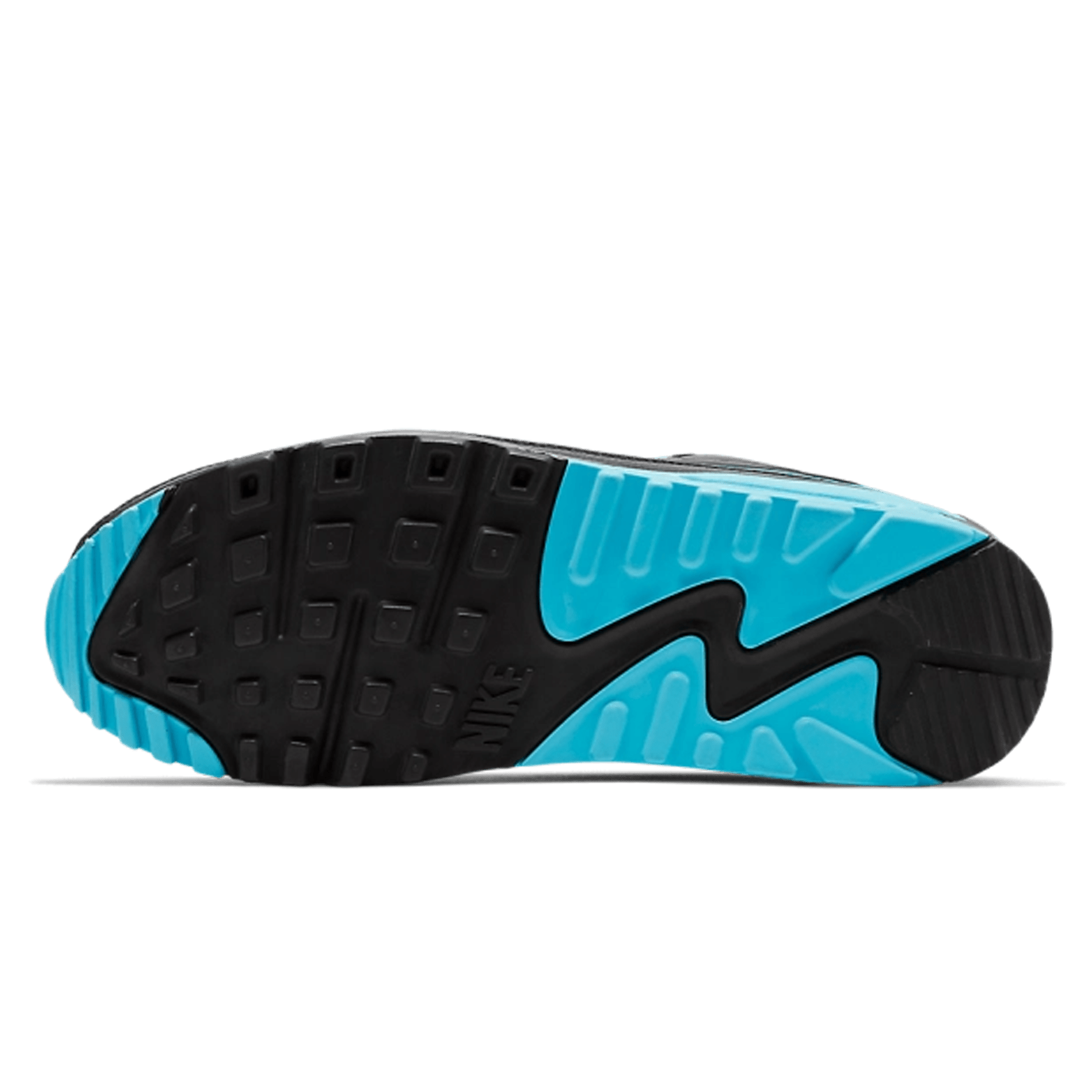 Undefeated x Nike Air Max 90 'Black Blue Fury' — UK 3 | EU 35.5 | US 3.5 — Top View