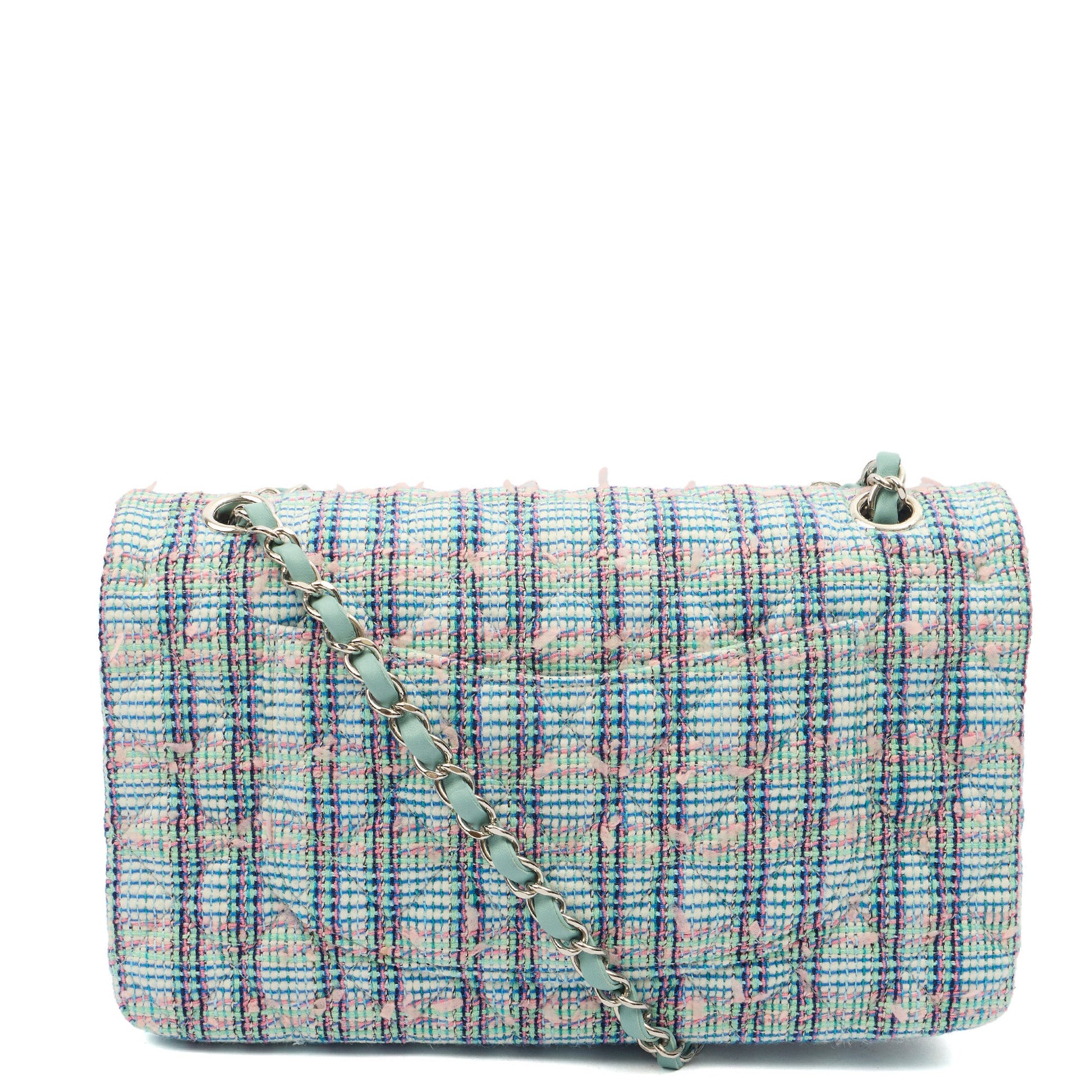 Chanel Shoulder Bag Classic Double Flap - Medium in invalid, Tweed — Back View