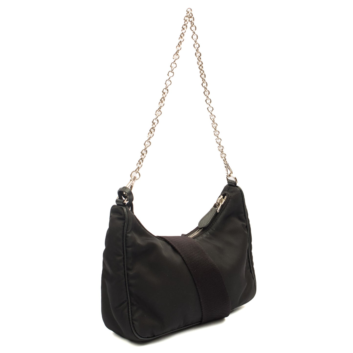 Prada Cross Body Re-Edition 2000 Shoulder Bag in Black, Nylon — Alternate View 8