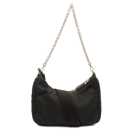 Prada Cross Body Re-Edition 2000 Shoulder Bag in Black, Nylon — Alternate View 9
